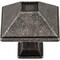 Jeffrey Alexander 1-1/4" Overall Length Distressed Antique Silver Square Tahoe Cabinet Knob 602S-SIM - alternate 2